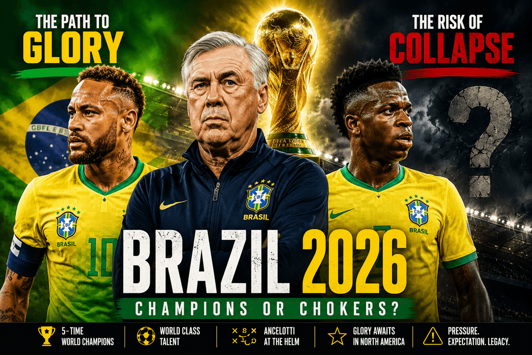 Brazil players celebrate during a training session ahead of the 2026 FIFA World Cup under manager Carlo Ancelotti.