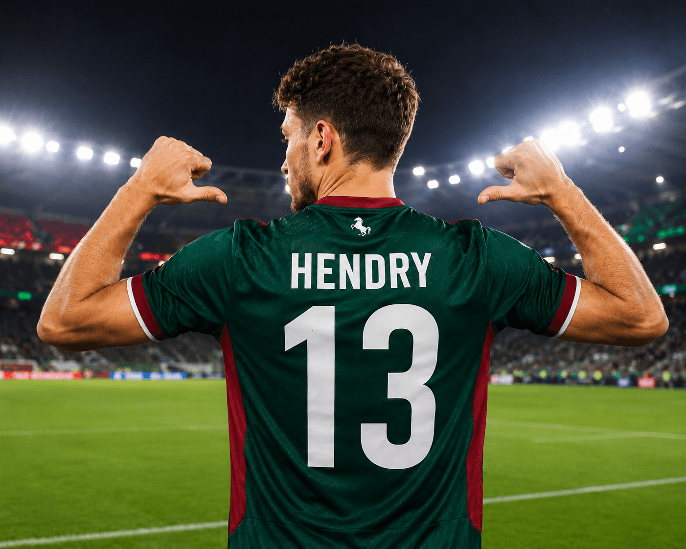 Editorial graphic representing Jack Hendry's new Al Ettifaq contract.
