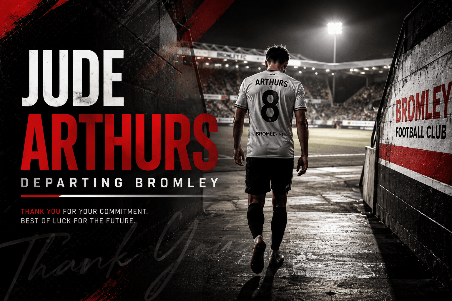Jude Arthurs Bromley FC League One EFL Football News National League FA Trophy League Two Free Agent Contract News English Football Bromley Transfers