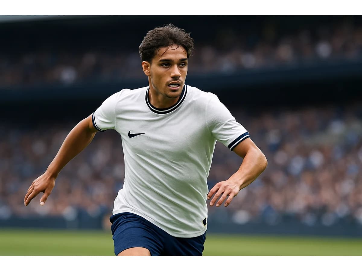 Sávio in a Tottenham Hotspur kit after his transfer from Manchester City
